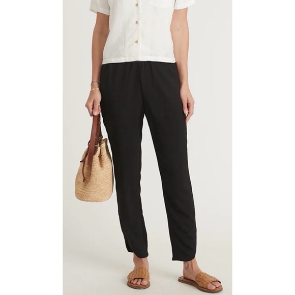 MARINE LAYER Black Re-Spun Allison Pant - Picture 2 of 7